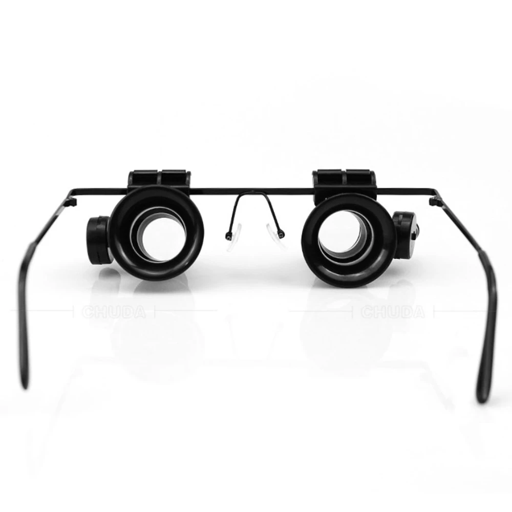 

Binocular type jewelry magnifier 20X, wearing led magnifier to maintain small machinery 20X