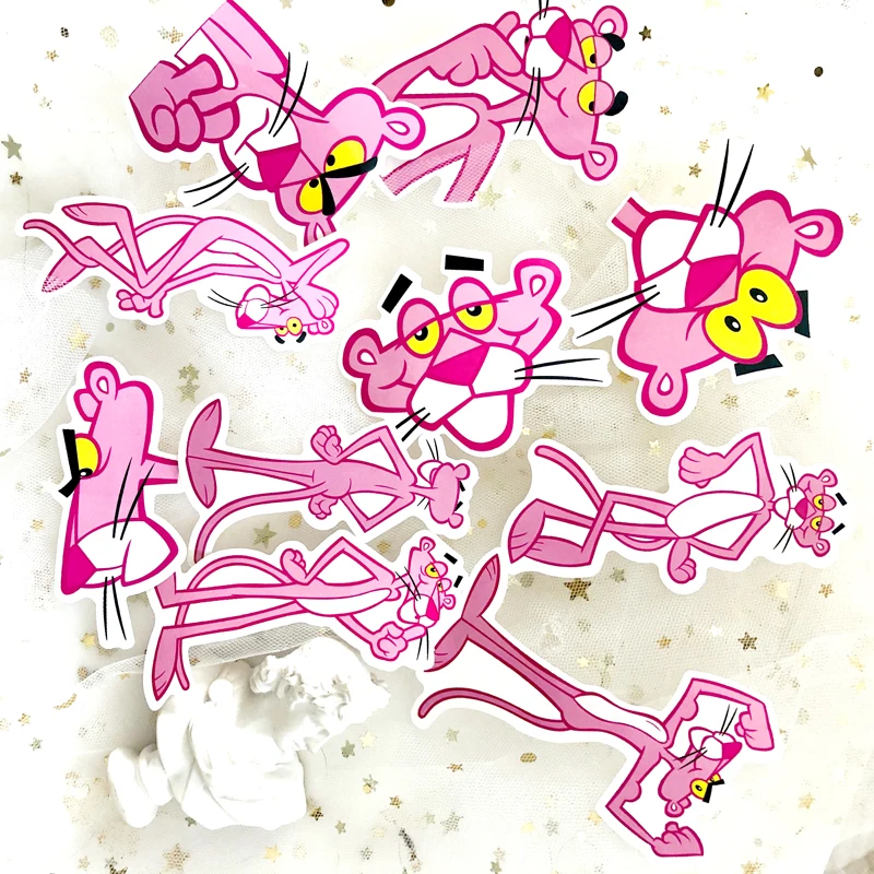 10 шт. Розовая пантера мультяшная икона Харадзюку акриловые значки на рюкзак