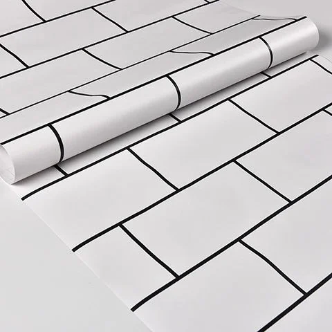 White brick Водостойкие и износостойкие самоклеющиеся наклейки для ванной комнаты наклейки на стену для ванной плитки пола наклейки на стену бумажная плитка - Цвет: White brick