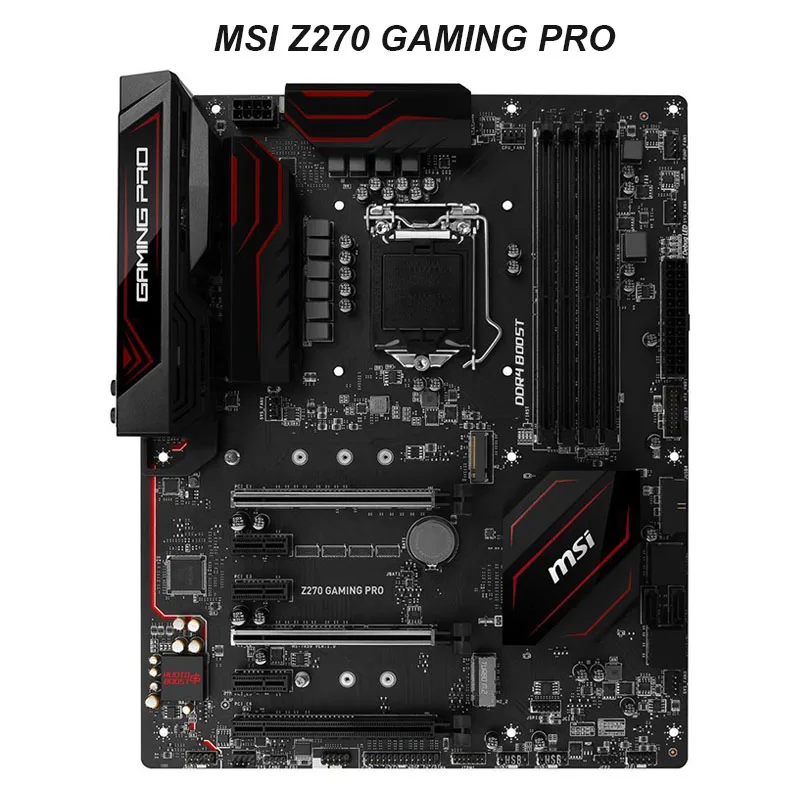 Материнская плата для MSI Z270 GAMING PRO LGA 1151 Intel DDR4 USB3.1 HDMI DVI 64 Гб используется