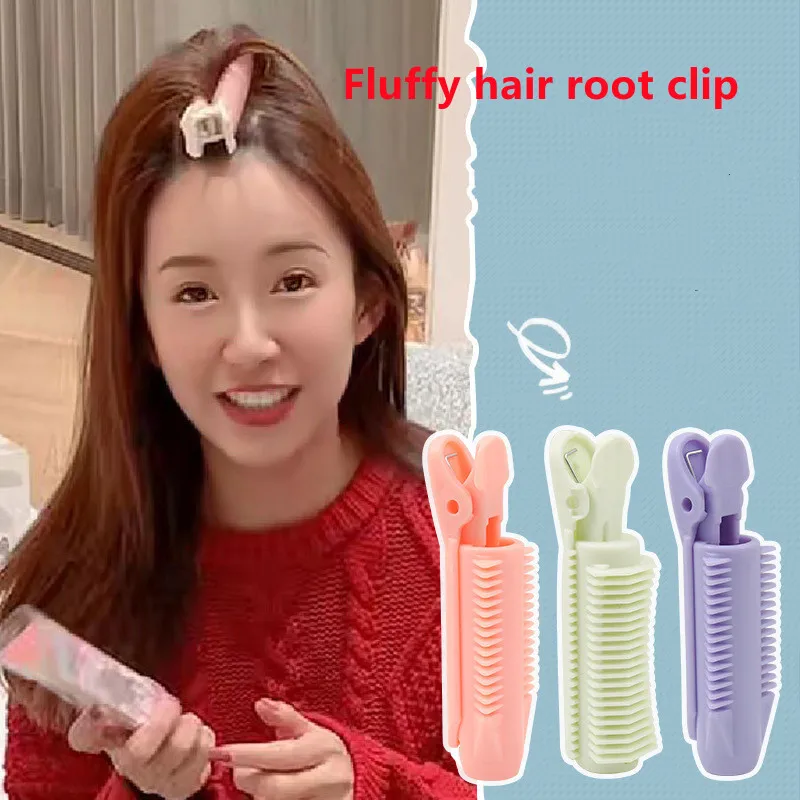 

Fluffy Hair root Clip Natural No trace Curly Hair Plastic Self Grip Volume Hair Root Fluffy Clip Bangs Hair Styling Clip