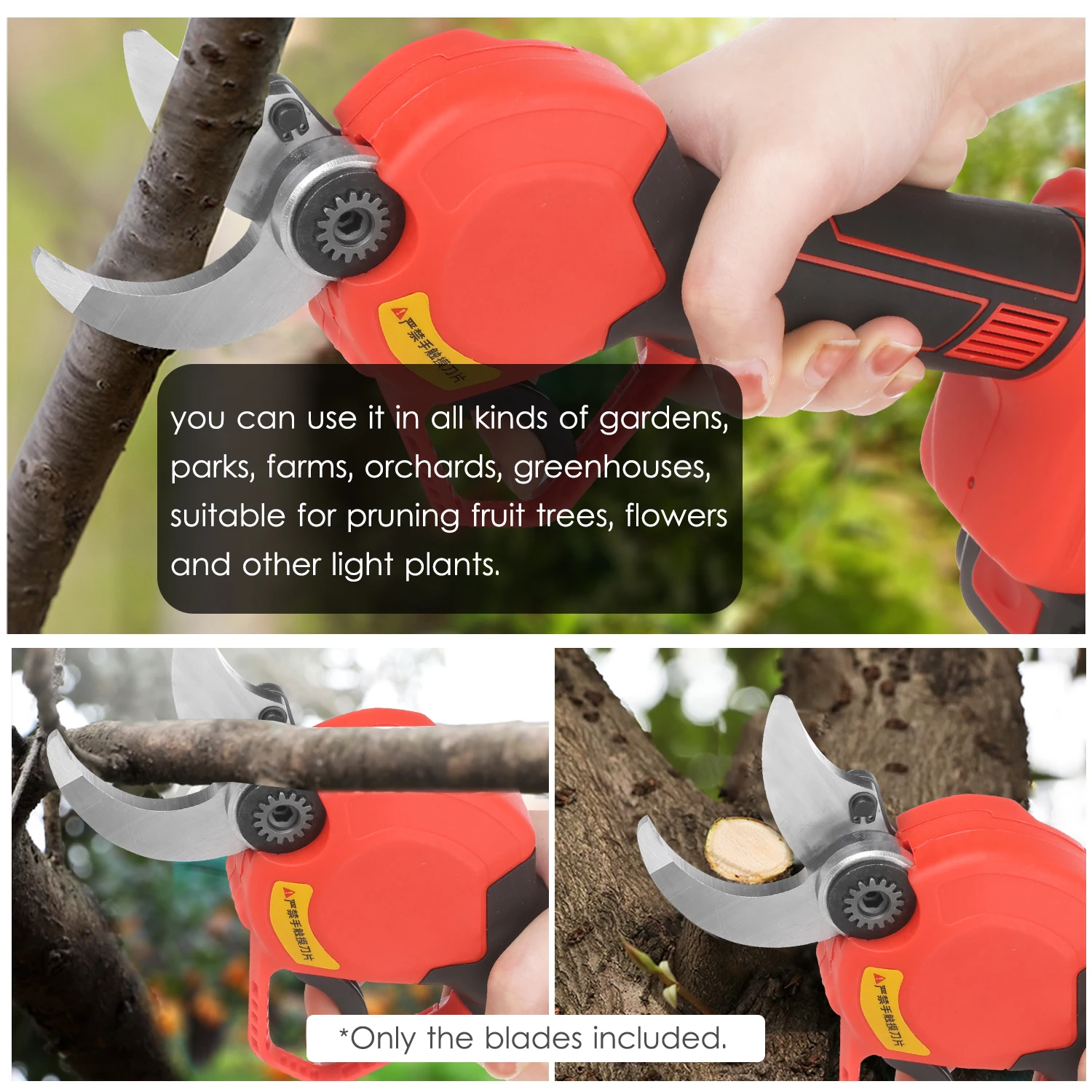 

21V Electric Pruning Shear Pruner Garden Cordless Branch Trimming Shear Cutter and Pruning Scissors with Rechargeable Battery