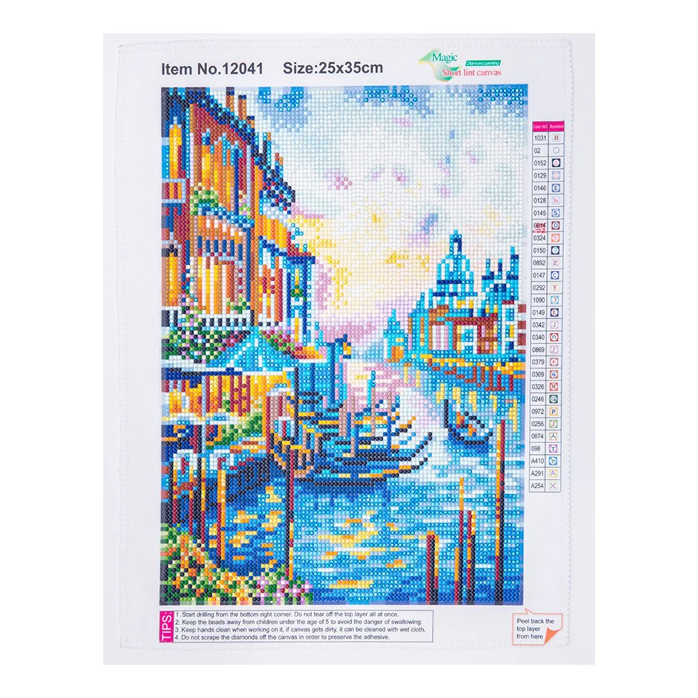 

YIBRIGHT полный дрель круглый бриллиант картины вода город Стразы картина Алмазная вышивка живописные Алмазная мозаика домашний Декор 25x35 см