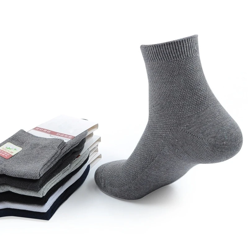 Носки мужские сетчатые дышащие черно белые 6 пар/партия|Мужские носки| |