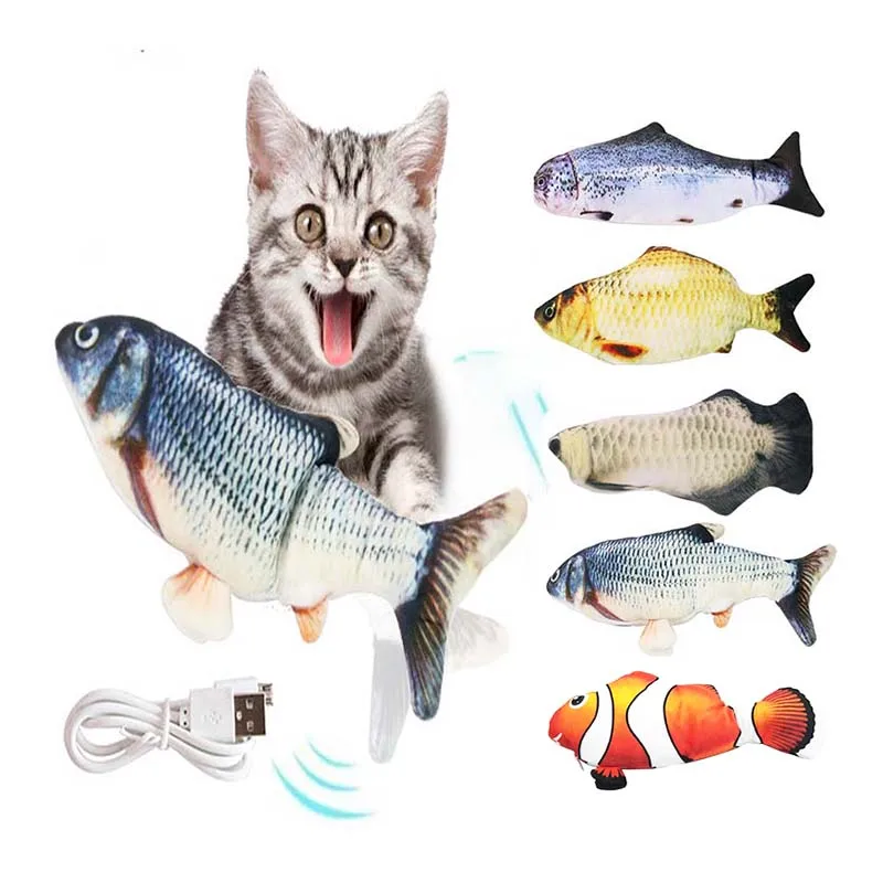 Pet Katzen Produkte Tanzen Gefüllte Fisch Lustige Simulation Interaktive Hund Kissen Ragdoll Fische Elektrische Wird Jump Automatisch