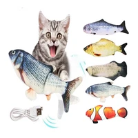pet cats products dancing stuffed fish funny simulation interactive pets pillow ragdoll fishes electric will jump automatically