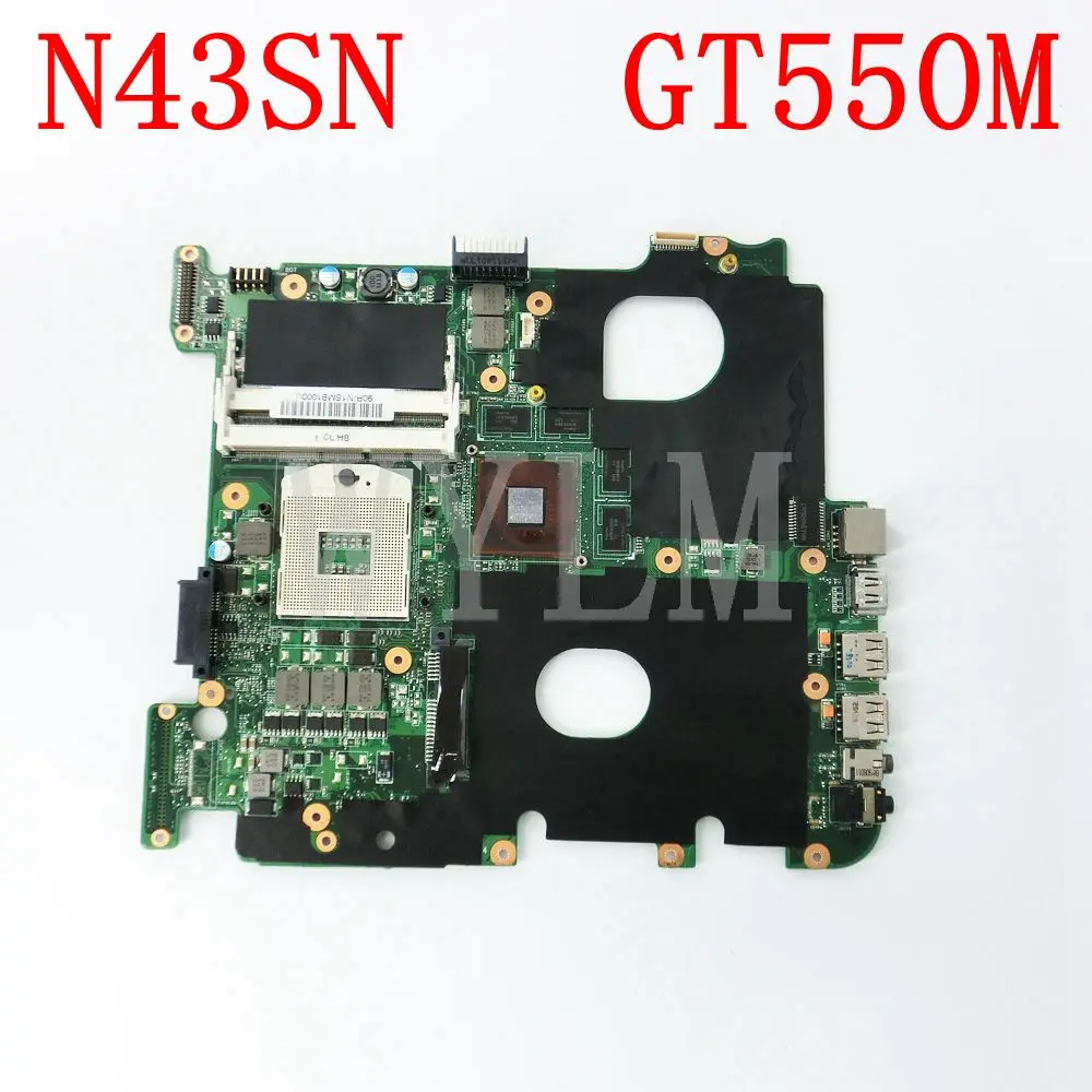 Материнская плата N43SN GT550M основная плата для ноутбука ASUS N43S N43SM N43SL MAIN BOARD 100% проверена и работает хорошо.