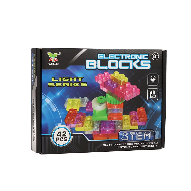 

Colorful lighting electronic constructor building blocks designer kits for children,builder discover science project circuit giv