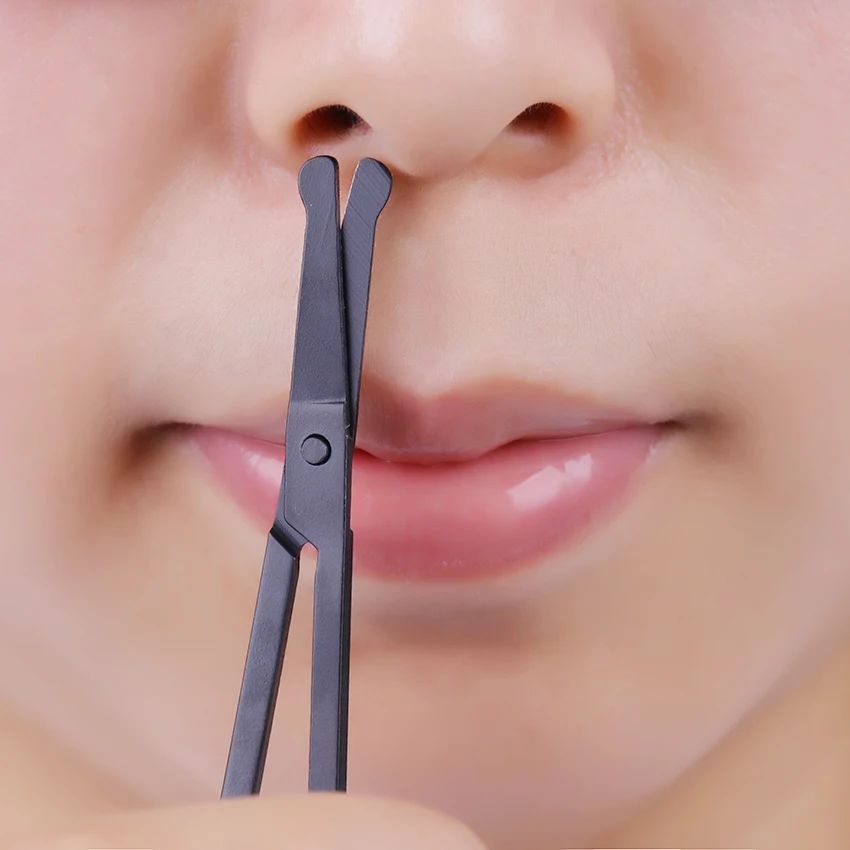 1 шт. ножницы для носа из нержавеющей стали стрижки бровей и маникюрные лица