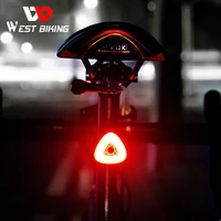 west biking bike rear light flashlight mountain road bicycle tail light auto startstop brake sensing led cycling lamp taillight