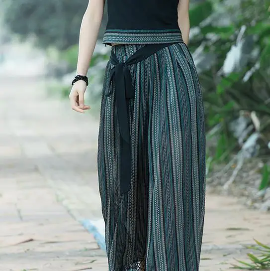 Женские широкие брюки шелковые повседневные штаны свободные длинные винтажные