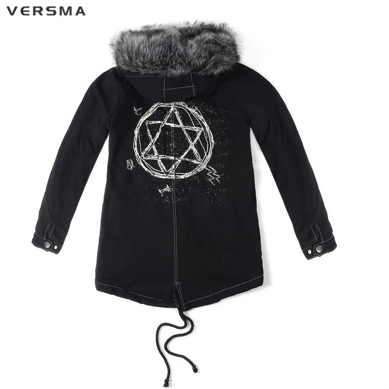 VERSMA Корейская Harajuku Теплая мужская зимняя куртка, ветровка, хип-хоп Уличная русская Вельветовая длинная куртка, пальто, дропшиппинг
