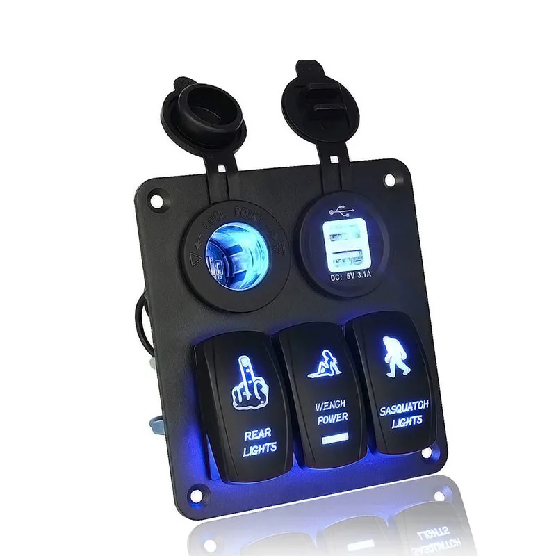 Автомобильный Стайлинг 3 клавишный водонепроницаемый переключатель 12 В