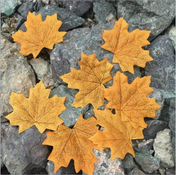 50 шт. искусственные листья цветов клена для украшения стола шелковые лепестки