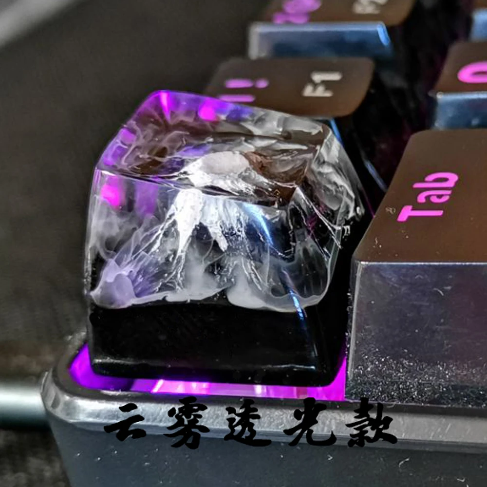 

1pc SA profile resin key cap for MX switches mechanical keyboard creative handwork resin keycap for Mount Fuji
