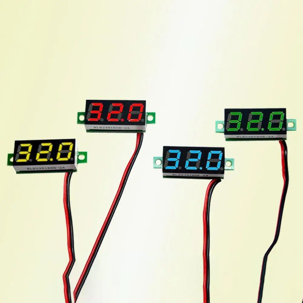 

0.28 inch DC 32V Dual LED Digital Voltmeter Ammeter Voltage AMP Power Two-wire Digital Display DC Voltmeter Adjustable