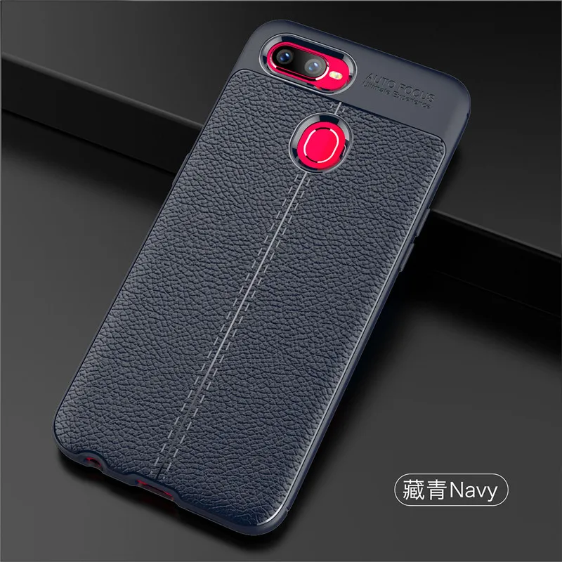 for oppo a7x case shockproof soft silicone luxury pu leather anti knock phone case for oppo a7x cover for oppo a7x 6 3 bsnovt free global shipping