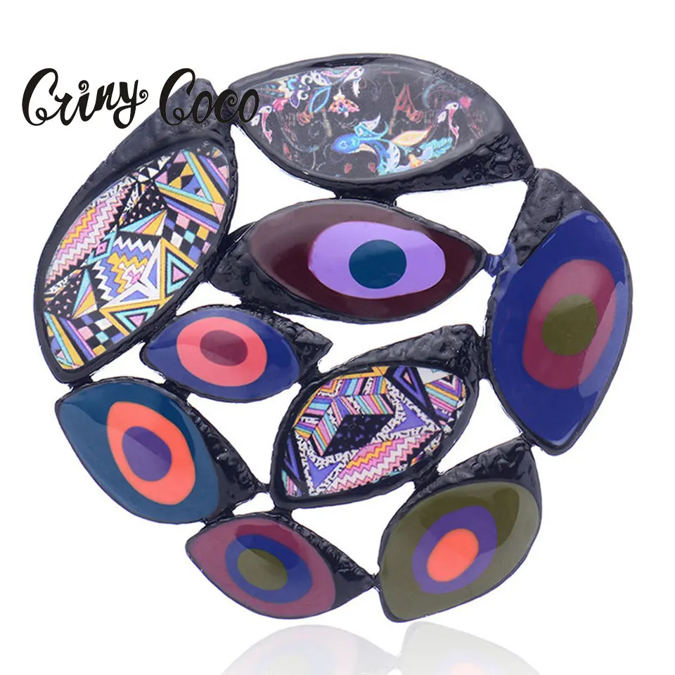 Мужская и женская брошь в виде глаза дьявола Cring Coco смешной дизайн булавка для