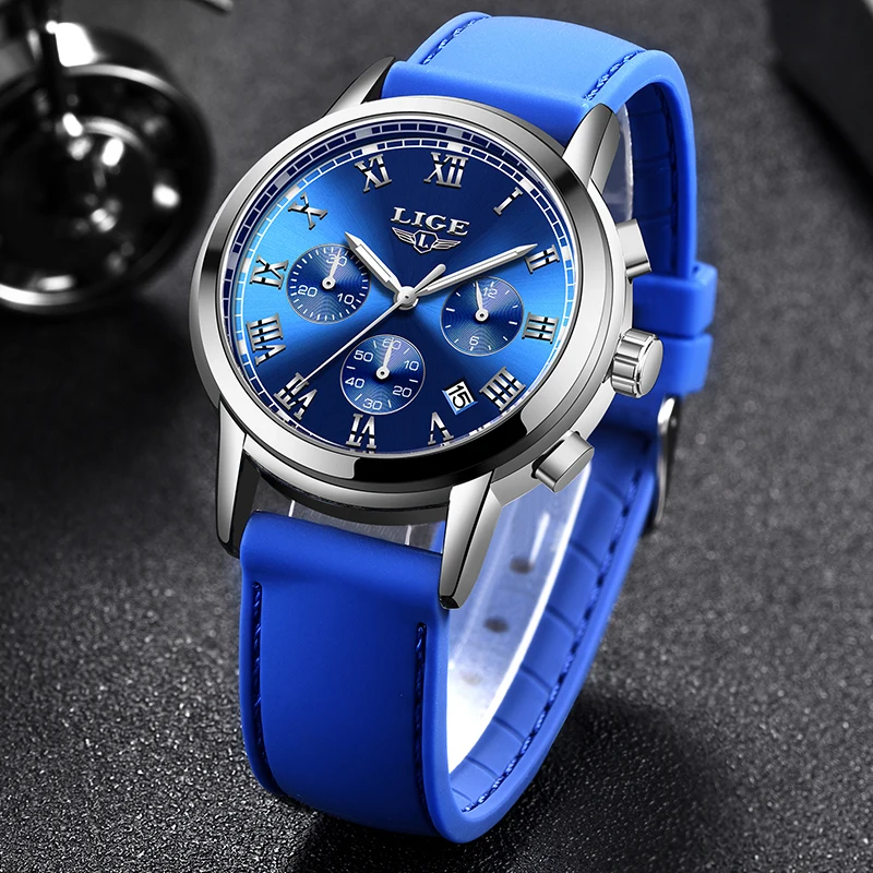 LIGE мужские часы с большим циферблатом 2020 Новые спортивные хронографом