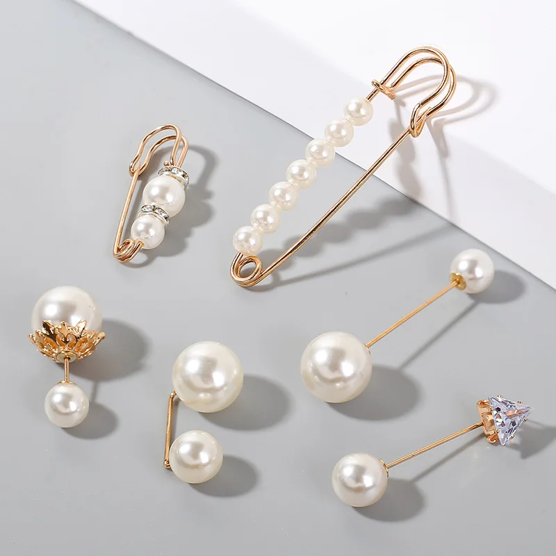 6 шт./компл. Модные женские золотистые металлические треугольные кристаллы белые