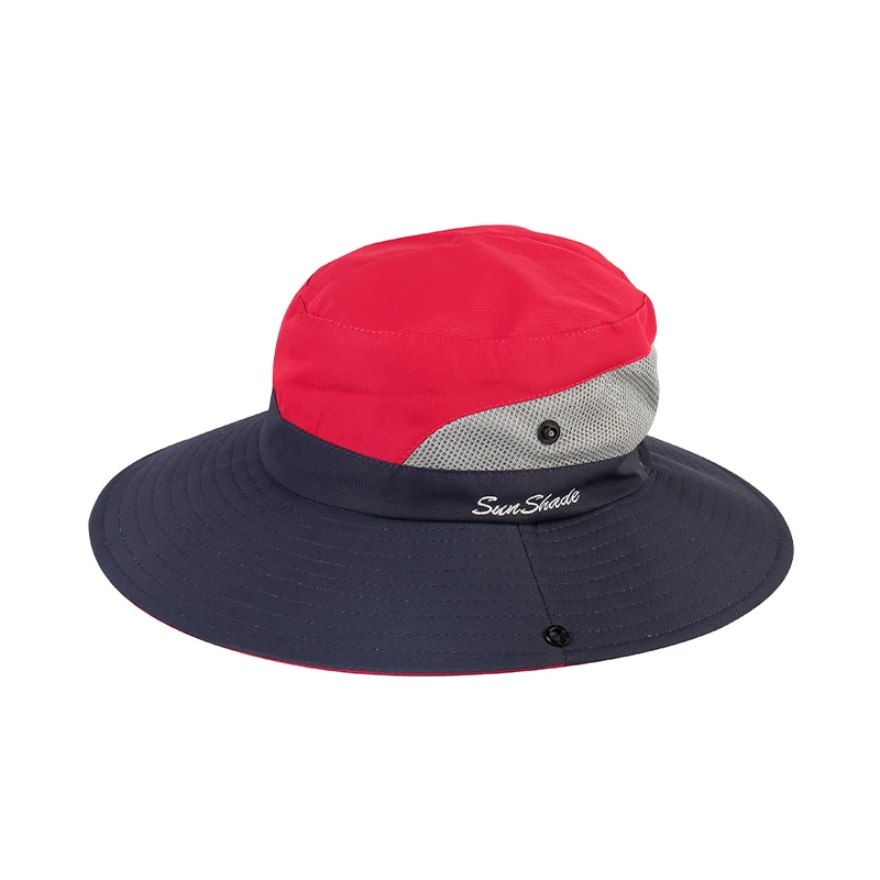 

Outdoor Women's Summer Sunscreen Sunshade Mesh Breathable Letter Fisherman Hat Folding Inner Adjustable Mountaineering Cap