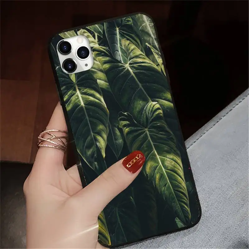 

Vintage Feuilles de Bananier Phone Case for iPhone 11 12 pro XS MAX 8 7 6 6S Plus X 5S SE 2020 XR