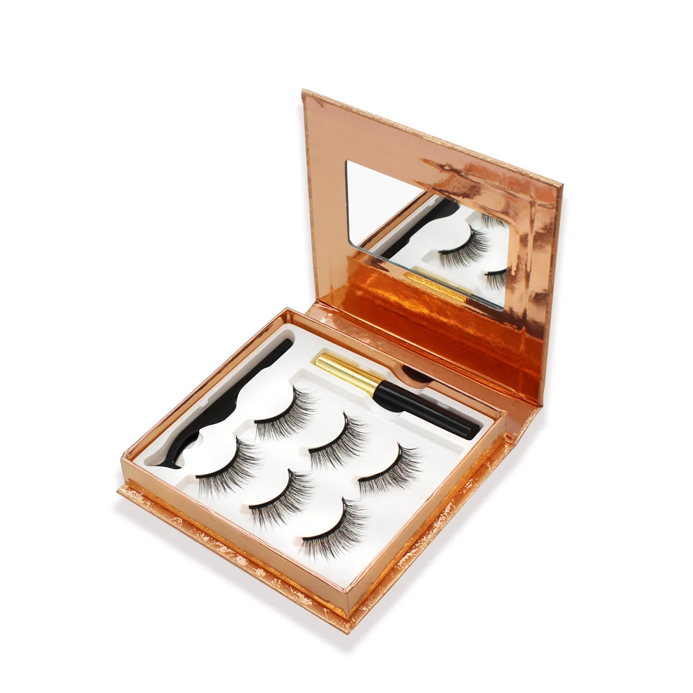 

Набор искусственных ресниц, комплект из 5 магнитных искусственных ресниц, жидкая подводка для глаз и магнитные накладные ресницы, пинцет, 3 п...