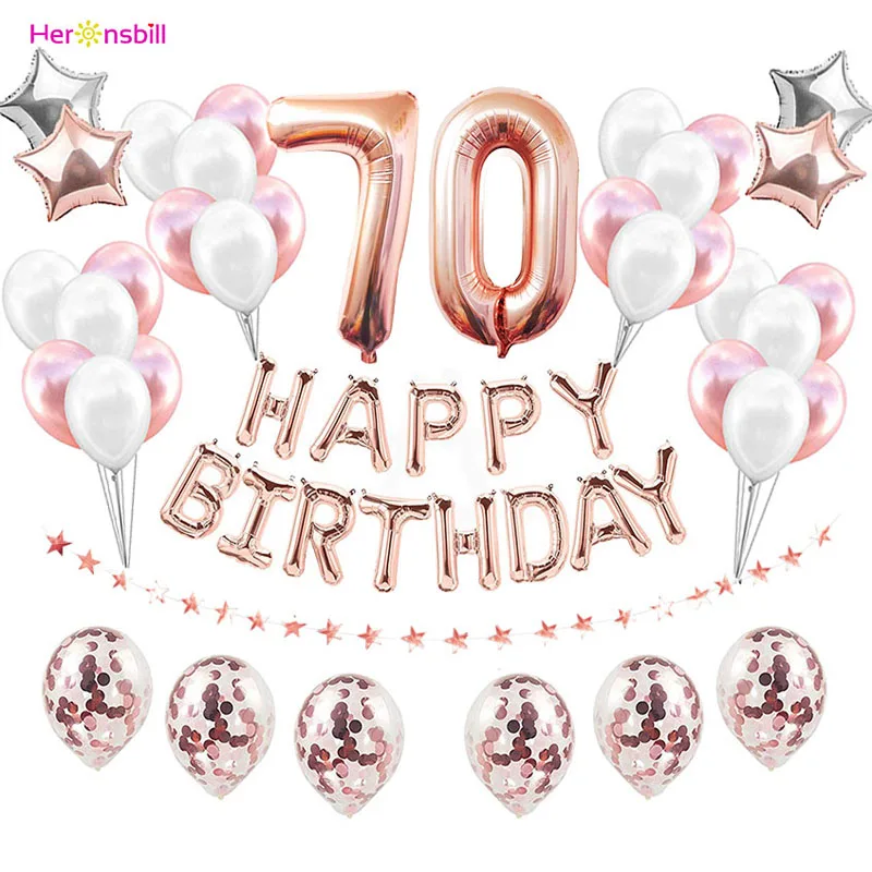 37 шт. 30th 40th 50th 60th Happy Birthday наборы шариков 30 50 лет вечерние украшения для взрослых Для мужчин женские принадлежности для студийной Фотокабины