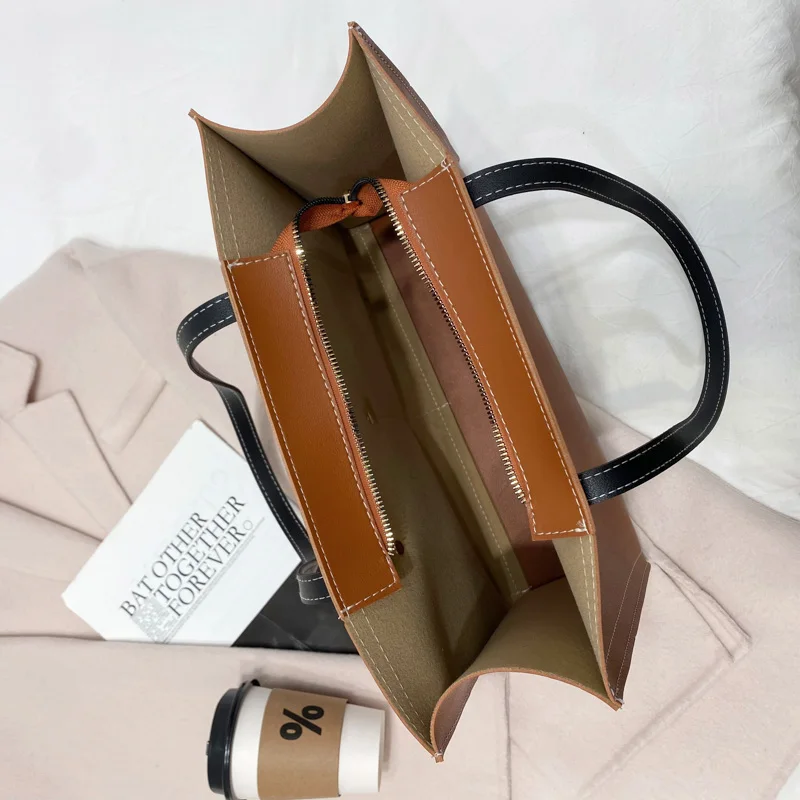 

2020 Black Trend Large Capacity Handbag Classic Texture PU Women's Shoulder Bag Casual Female All-match Solid Color Leather Bags
