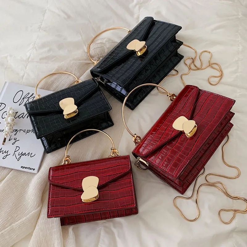 Женские сумки с верхней ручкой узором из искусственной кожи через плечо мини