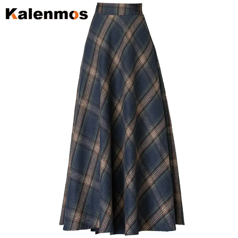 

Pleated Long Skirt Francais Spring Autumn Winter Velvet Long Slim High Waist Japan Saias Faldas Korean Mesh Plaid Maxi Skirts