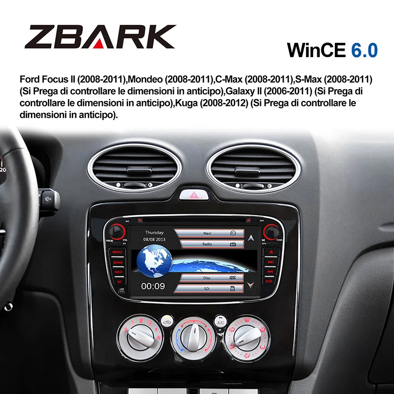 Автомобильный DVD плеер 2 Din 7 дюймов радио DAB + Canbus gps для Ford Focus II Mondeo C-Max S-Max 2008 2009 2010