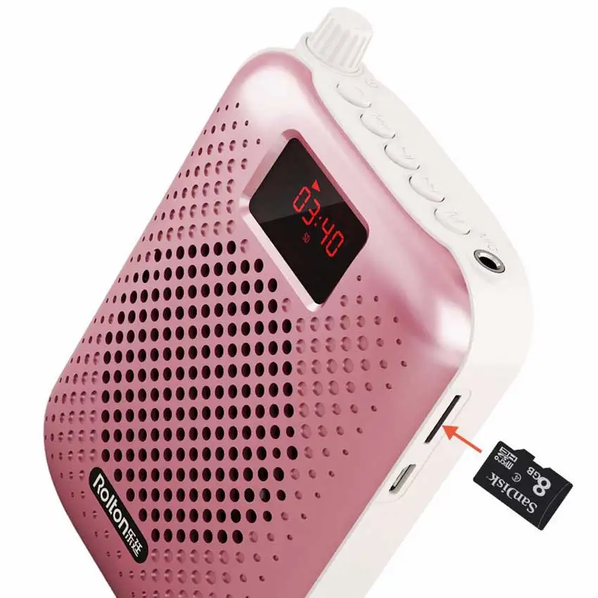 저렴한 K500 휴대용 마이크 블루투스 카드 스피커 녹음 기능 앰프 교사 가이드 교수형 고출력 스피커 메가폰
