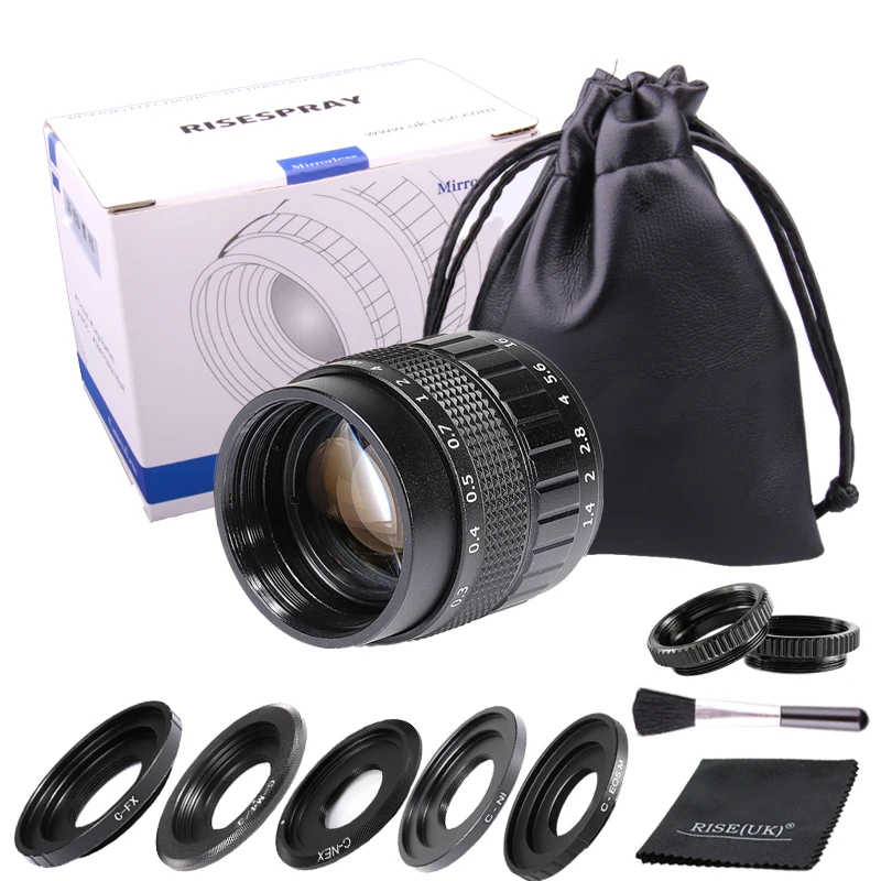 Объектив Fujian 50 мм f/1 4 Φ CCTV + 5 адаптерных колец 2 макрокольца для беззеркальной