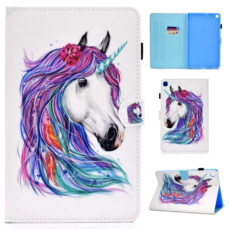 case Кожаный чехол с откидной крышкой и подставкой, Магнитный чехол для samsung Galaxy Tab S5e 10,5 T720 T725 SM-T720 SM-T725 - Цвет: case