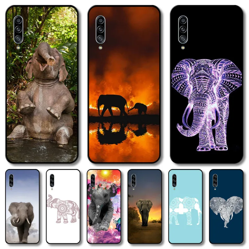 

beauty elephant Phone Case For Samsung Galaxy A 12 51 52 21 71 70 42 32 10 80 90 E 5G S Black Shell Art Cell Cover