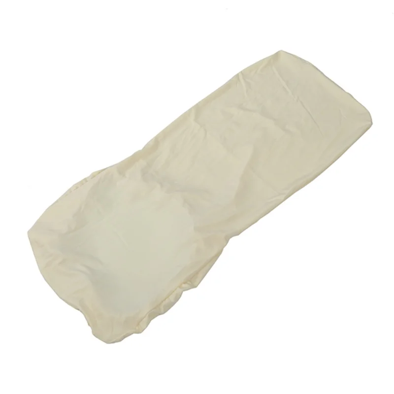 Высокоэластичный и универсальный чехол для обеденного стула кремового цвета 1