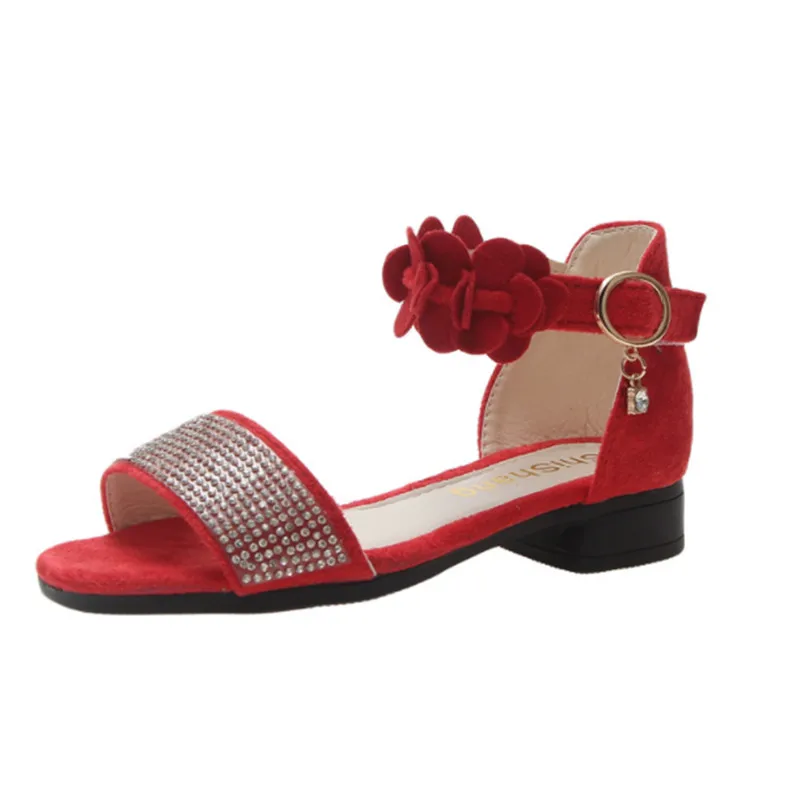 Fashion Girls Sandals Summer Shoes Rhinestone Bling Kids For Little Children Princess Size 27-37 | Детская одежда и обувь