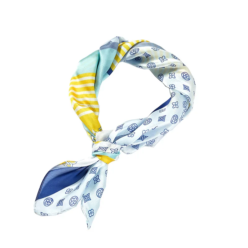 

Silk Scarf Women Shawls Wraps Fashion Small Hair Neck Hijabs Foulard Scarves Female Lady bufanda seda mujer echarpe ete soie