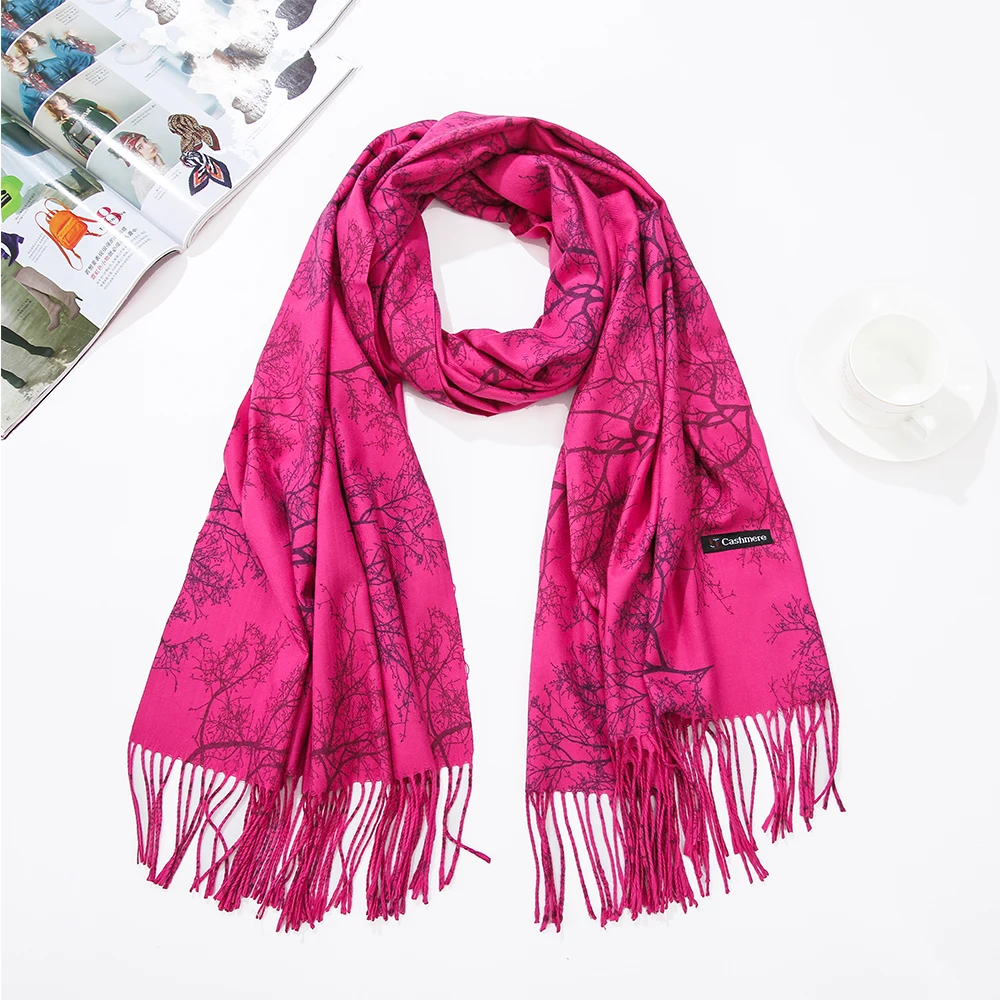 czhcqq high quality women fashion printing scarf with tassel lady winter autumn long scarf luxury brand hot sale men shawl free global shipping