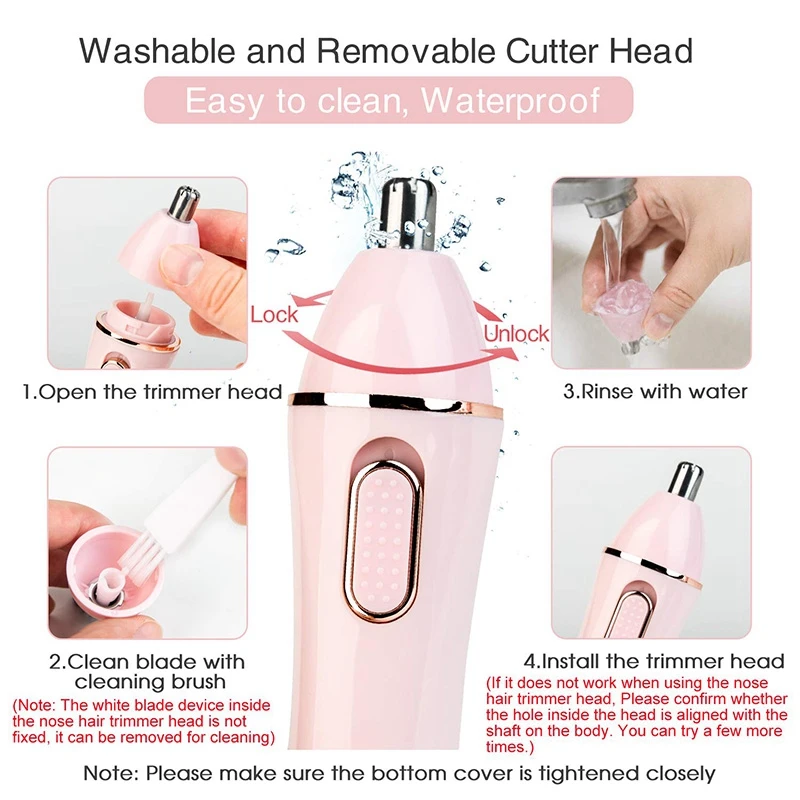 

Battery Type Female Facial Hair Removal, 4 in 1 Professional Electric Razor, Female Waterproof Hair Removal Kit