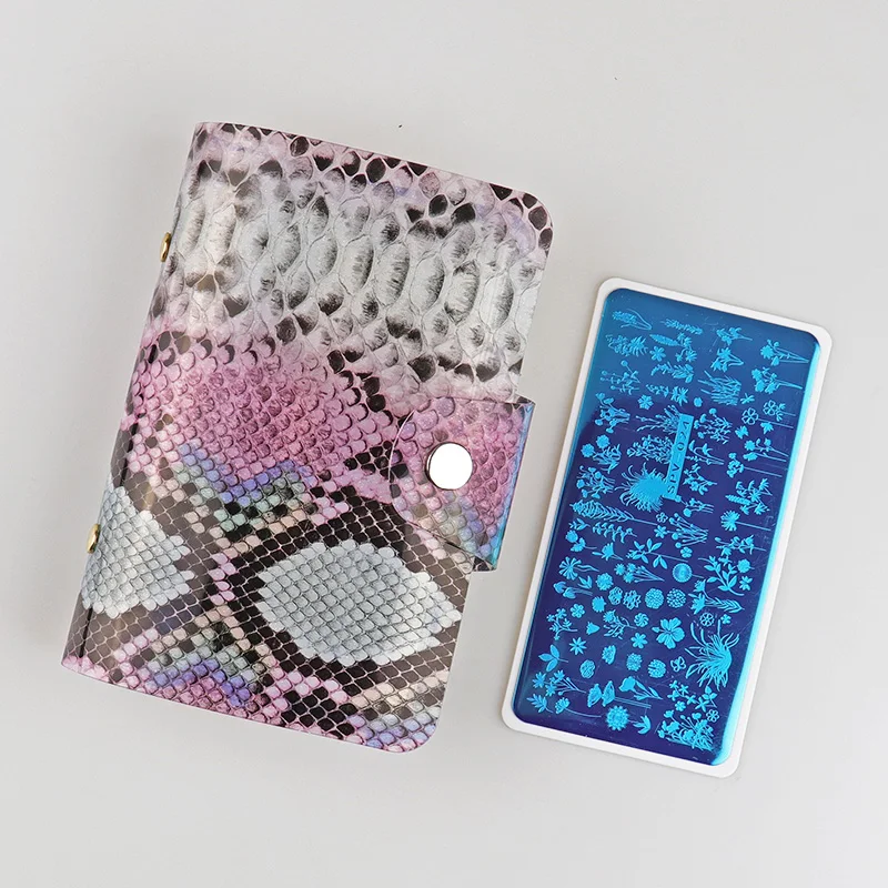 Шаблон для стемпинга ногтей со змеиным узором 20 слотов|Шаблоны дизайна ногтей| |