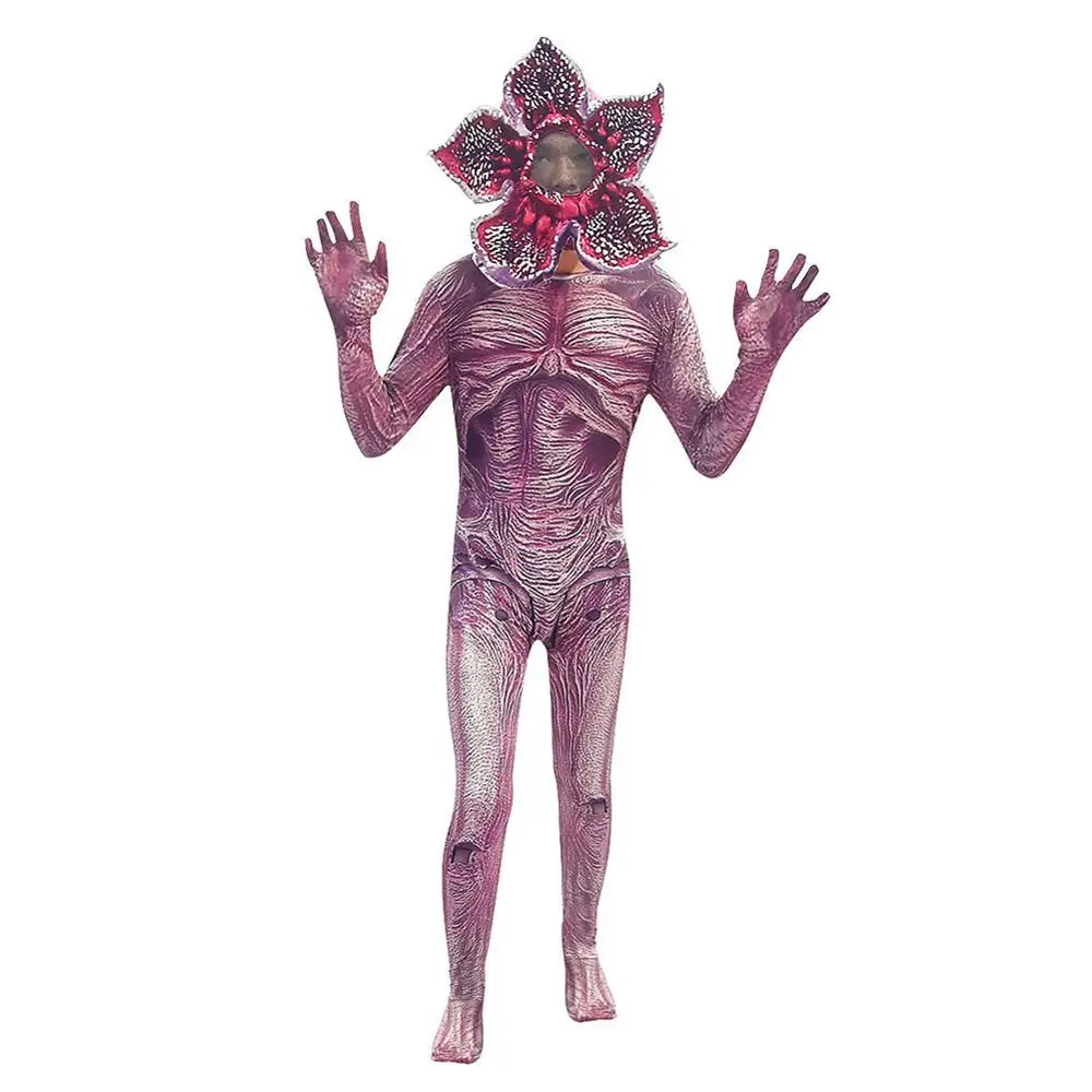 Взрослый костюм для косплея «странные вещи», Сезон 3, Demogorgon, шапка-маска, костюм зентай на Хэллоуин, комбинезон с ужасами, костюм монстра