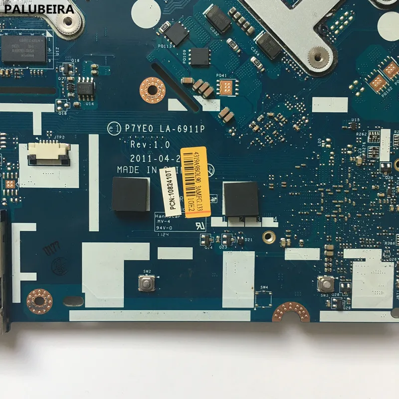 PALUBEIRA для acer aspire 7750 7750G материнская плата ноутбука MBRMK02001 MB. RMK02.001 P7YE0 LA-6911P материнская плата HM65 с 8 чип VGA D