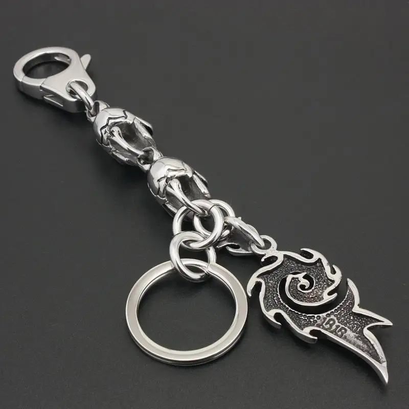 Мужской брелок рокер из нержавеющей стали 316L с уникальным этническим рисунком