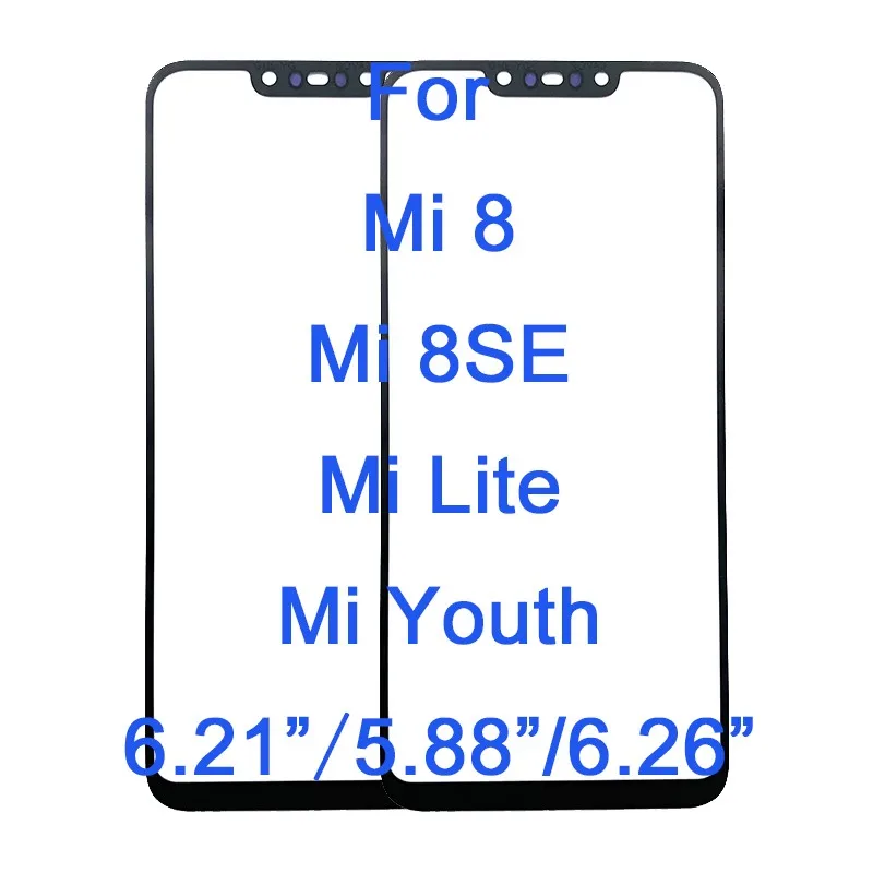 

10 шт./лот для Xiaomi mi-8 MI8 SE Lite Youth Pro MI8 Mi8i сенсорный экран панель защитное внешнее Переднее стекло объектив с сенсорным экраном без Цифровые прео...