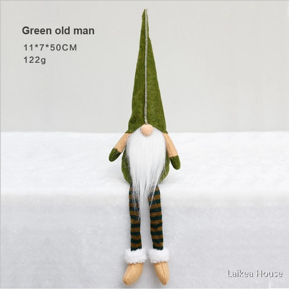 

Christmas Santa Claus Doll 50x11x7cm New Year Decorations Faceless Forest Old Man Doll Xmas Ornaments Non-woven Fabric Decor