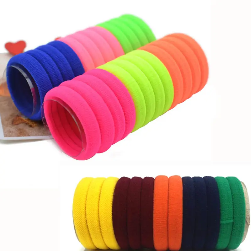 

10Pcs/set Candy Color ElasticRubber Bands Hair Bands Hair Accessories Women Girls Elastic Black Gums Hair Ropes Tie Headwear