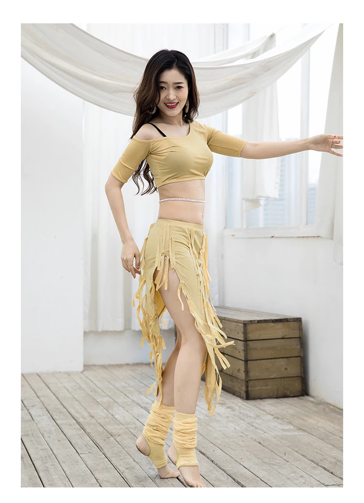 Belly Dance Set танцевальная одежда Платья с набивным рисунком Костюм для упражнений в