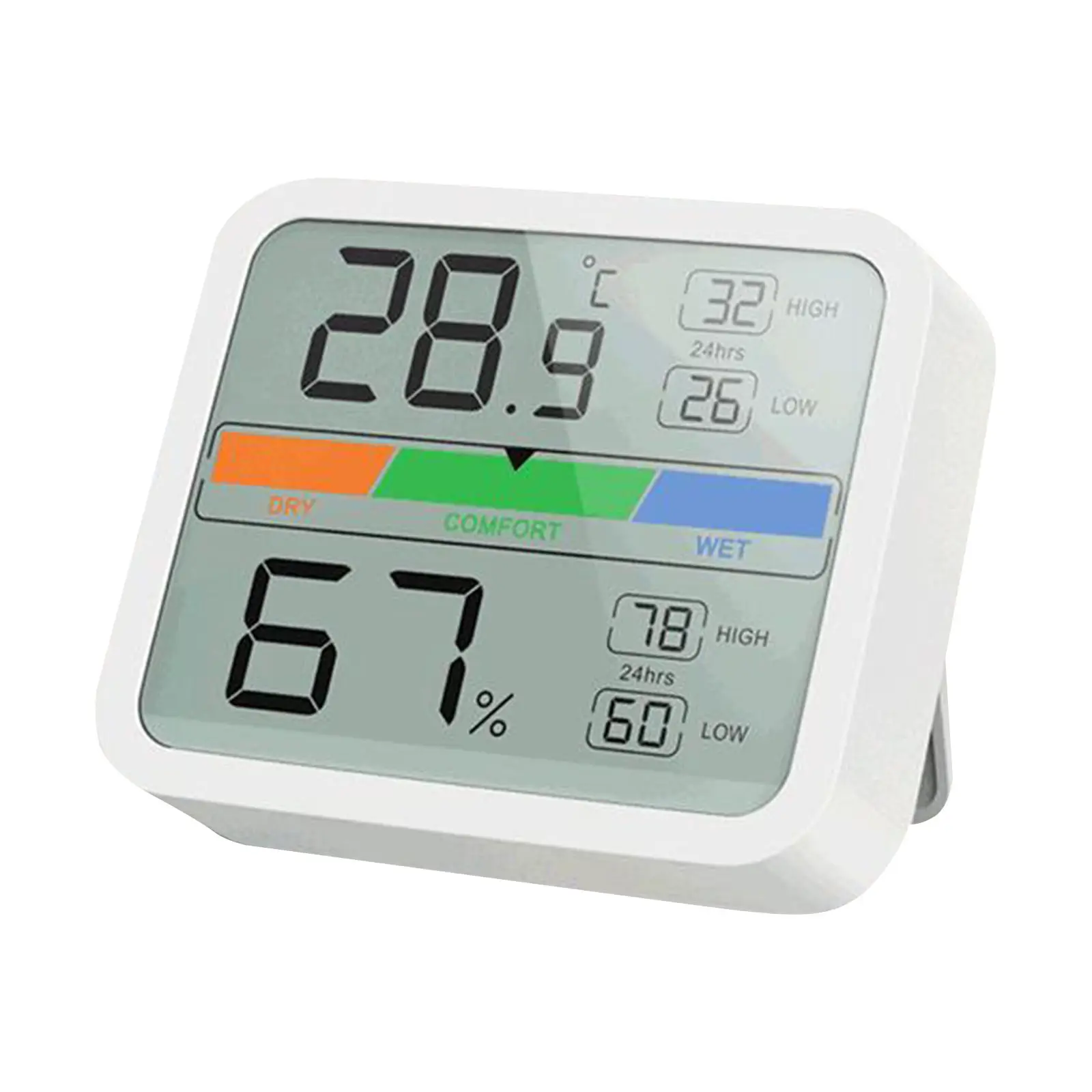 

LCD Display Thermometer Hygrometer Temperature Humidity Monitor for Living Room, Basement, Greenhouse,
